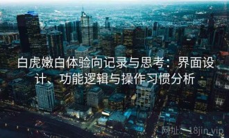 白虎嫩白体验向记录与思考：界面设计、功能逻辑与操作习惯分析