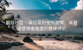 蘑菇社区｜偏日常的使用观察：从普通使用者角度的整体评价