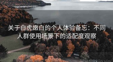 关于白虎嫩白的个人体验备忘：不同人群使用场景下的适配度观察