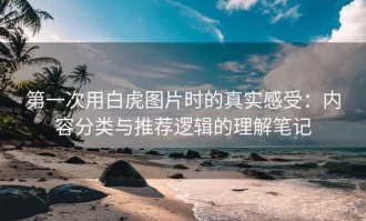第一次用白虎图片时的真实感受：内容分类与推荐逻辑的理解笔记