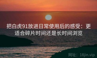 把白虎91放进日常使用后的感受：更适合碎片时间还是长时间浏览