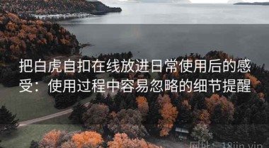 把白虎自扣在线放进日常使用后的感受：使用过程中容易忽略的细节提醒