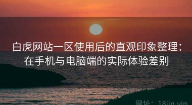 白虎网站一区使用后的直观印象整理：在手机与电脑端的实际体验差别