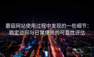 蘑菇网站使用过程中发现的一些细节：稳定访问与日常使用的可靠性评估