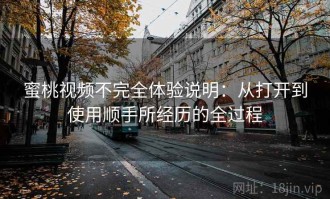蜜桃视频不完全体验说明：从打开到使用顺手所经历的全过程