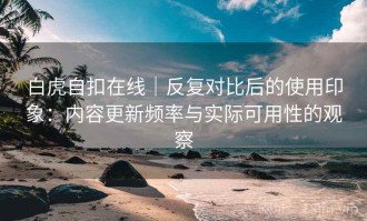 白虎自扣在线｜反复对比后的使用印象：内容更新频率与实际可用性的观察