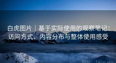 白虎图片｜基于实际使用的观察笔记：访问方式、内容分布与整体使用感受