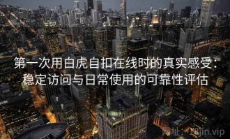 第一次用白虎自扣在线时的真实感受：稳定访问与日常使用的可靠性评估