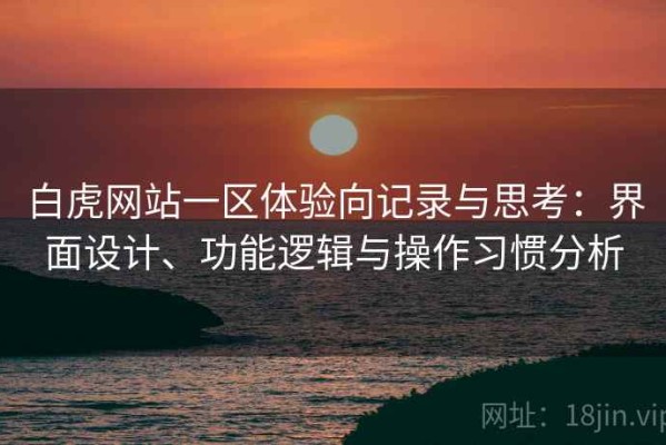 白虎网站一区体验向记录与思考：界面设计、功能逻辑与操作习惯分析