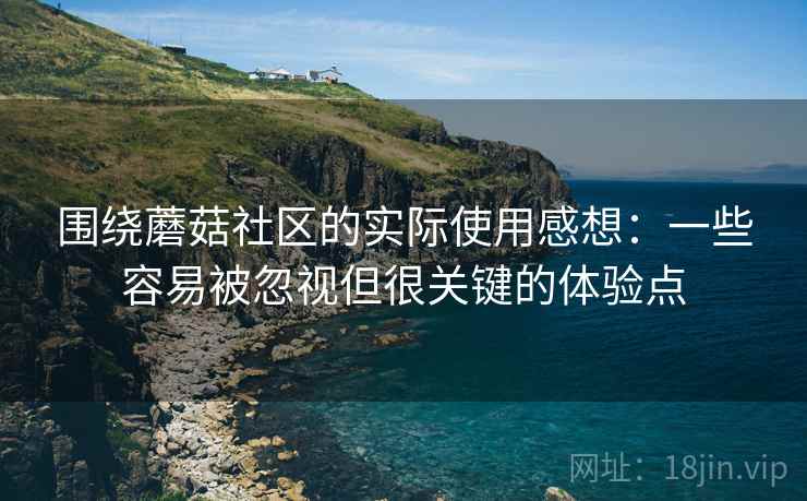 围绕蘑菇社区的实际使用感想：一些容易被忽视但很关键的体验点