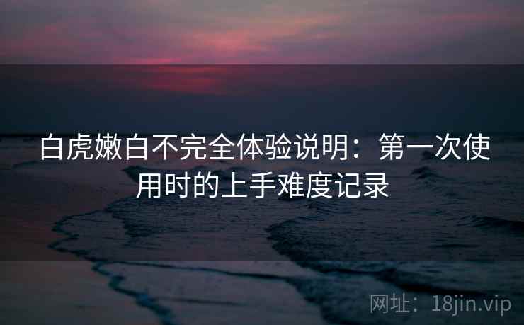 白虎嫩白不完全体验说明：第一次使用时的上手难度记录