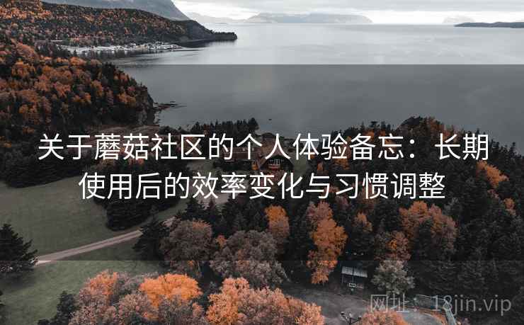 关于蘑菇社区的个人体验备忘:长期使用后的效率变化与习惯调整 关于蘑菇社区的个人体验备忘:长期使用后的效率变化与习惯调整