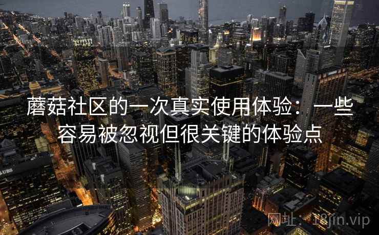 蘑菇社区的一次真实使用体验:一些容易被忽视但很关键的体验点 蘑菇社区的一次真实使用体验:一些容易被忽视但很关键的体验点