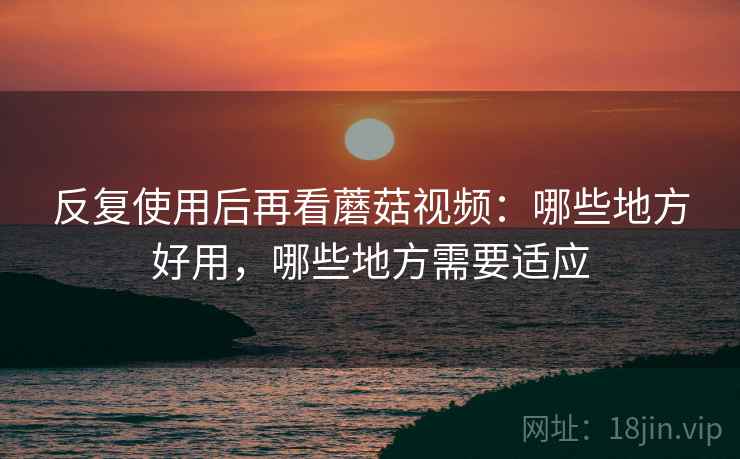 反复使用后再看蘑菇视频：哪些地方好用，哪些地方需要适应