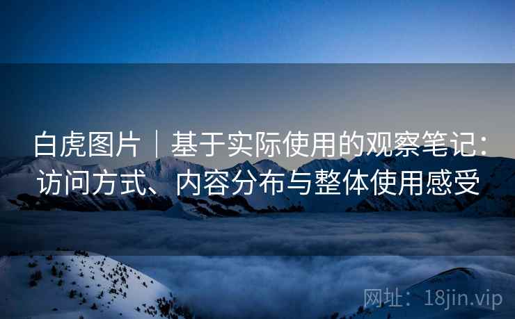 白虎图片|基于实际使用的观察笔记:访问方式、内容分布与整体使用感受 白虎图片|基于实际使用的观察笔记:访问方式、内容分布与整体使用感受