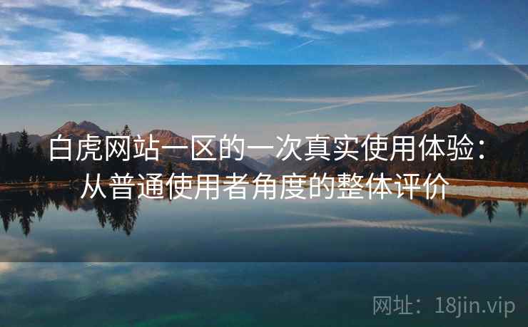 白虎网站一区的一次真实使用体验：从普通使用者角度的整体评价