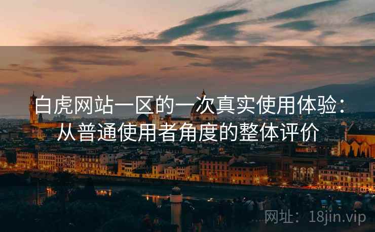 白虎网站一区的一次真实使用体验：从普通使用者角度的整体评价