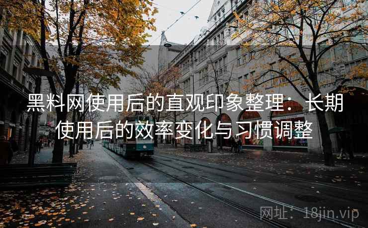 黑料网使用后的直观印象整理：长期使用后的效率变化与习惯调整